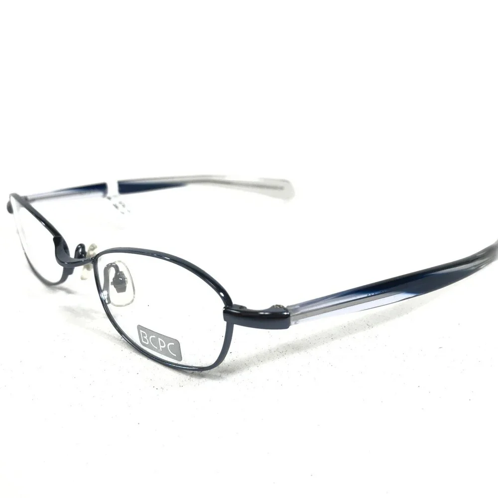 BCPC BP-151 COL.27 Eyeglasses Frames Clear Blue Round Oval Wire Rim 51-18-140
